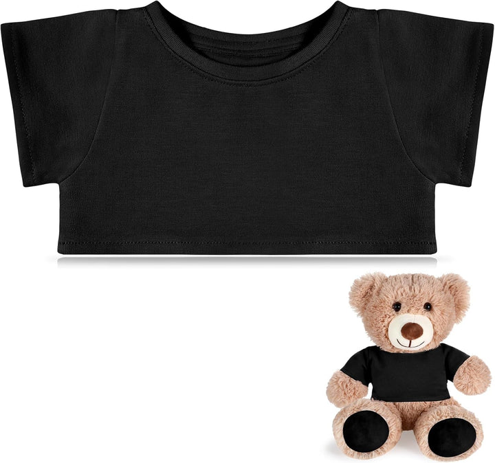 Bear Tee Shirt Fit 14-18Inch Bear Clothes Stuffed Animal Clothes Basic Stuffed Dolls Shirt, White