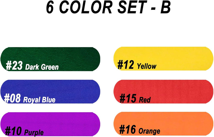 Nylon Ripstop Fabric, 6 Color Set: 60X39 Inch, 40D Waterproof, Lightweight, Windproof, Bulk Fabric for Kite, Tent, Flag, Bag, Tarp Cover, Outdoor DIY Project