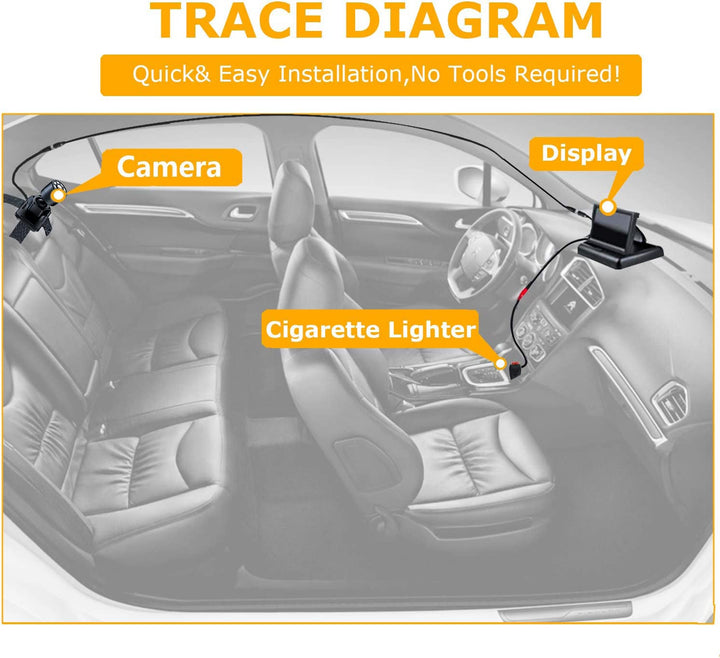 Baby Car Mirror, View Infant in Rear Facing Seat with Wide Crystal Clear View,360° Rotation Plug and Play Easy Install Baby Car Monitor 1080P