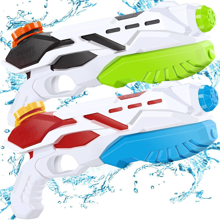 Water Guns for Kids - Summer Soaker Squirt Guns, 400Cc/40Ft for 3 Years Old and up Boys Girls Adults - 2 Pack Outdoor Toy for Swimming Pool Yard Lawn Beach