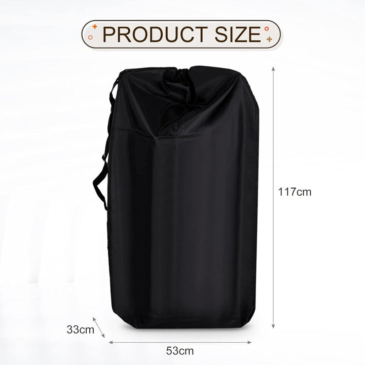 Stroller Travel Bag, Gate Check Bag for Car Seat, Waterproof Travel Carry Bag, 600D Oxford, Black