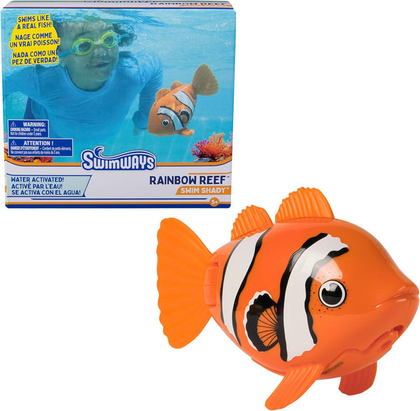 Rainbow Reef Fish Toy, Kids Swimming Accessories & Water Toys, Learn to Swim Pool Toys for Kids Ages 5 & Up, Batteries Included, Swim Shady
