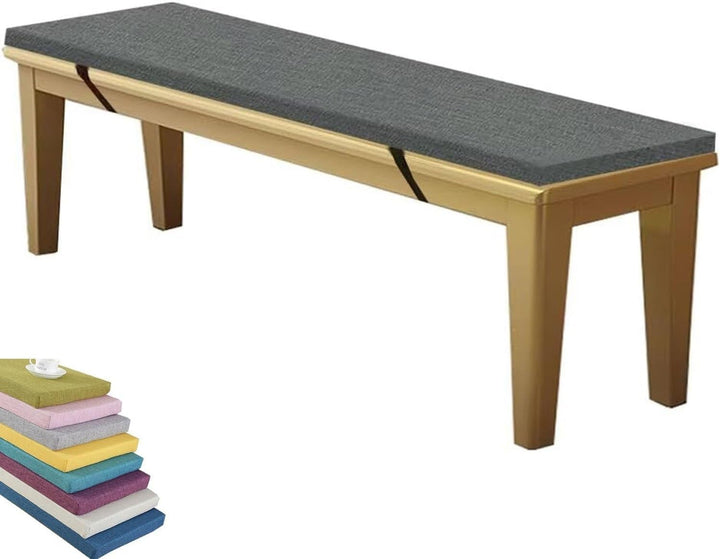 Indoor/Outdoor Bench Cushion for Furniture, Garden Replacement Cushions 90/100/120/150/180 Cm,Thick 5 Cm Seat Pads Non-Slip Removable for Loveseat Chair,Porch Swing,Dining(Beige,130X40X5Cm)