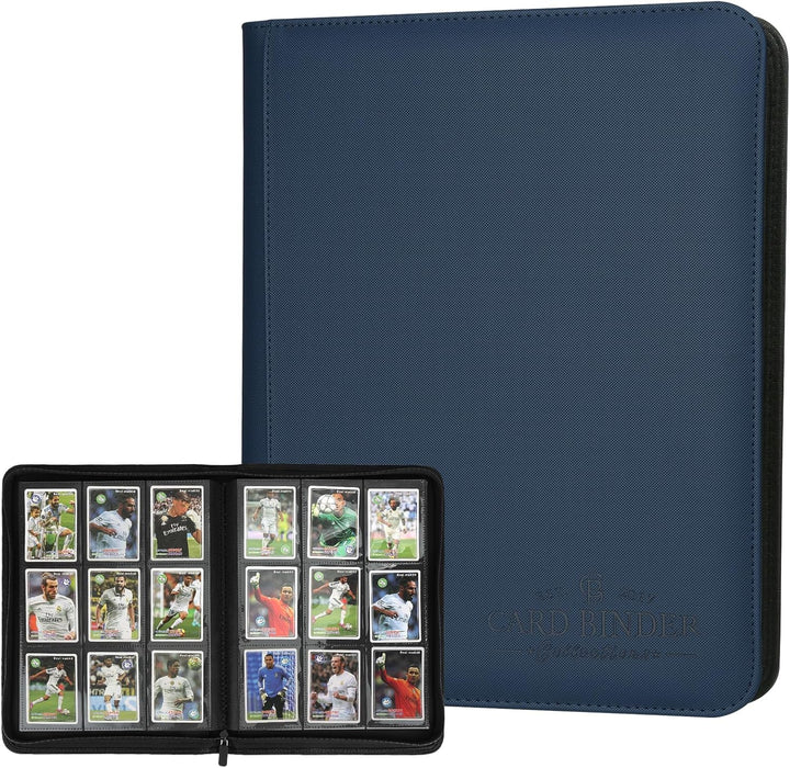 9 Pocket Card Binder, Premium Zip Trading Card Binder, 540 Double Sided Pocket PU Collection Binder, Collector Album, Card Folder for MTG, TCG, Sports Cards (Black)
