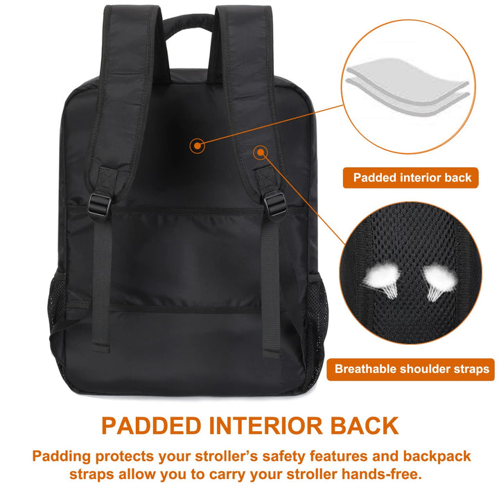Stroller Travel Bag Compatible with GB Pockit and GB Pockit Air plus All Terrain, Lightweight Stroller Travel Backpack for Airplane (Black, M)