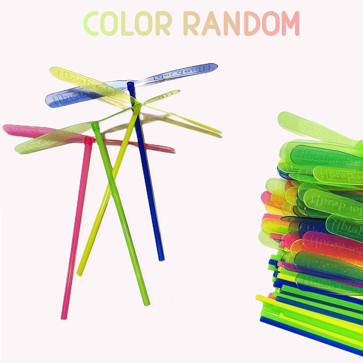 36 Pieces Hand Helicopter Spinner Hand Rub Plastic Propeller Outdoor Flying Plastic Dragonfly Toy Random Color Toy Helicopte