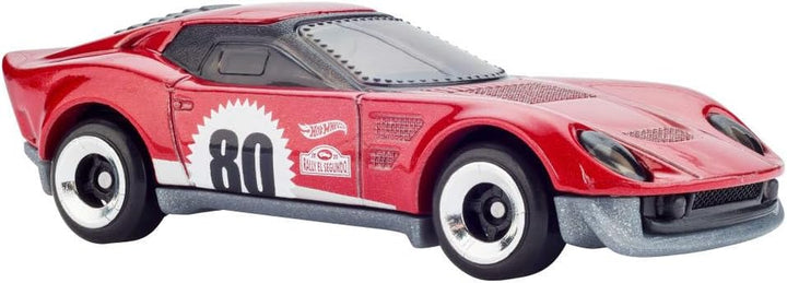 Toy Cars, 5-Pack of 1:64 Scale Toy Cars with Collectible Deco & Packaging, Core  80Th Anniversary Set of 5 Vehicles