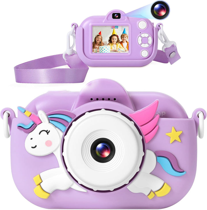 Kids Camera Digital Camera for Age 3-8, 1080P Toddler Camera for Kid with 32GB SD Card, Toddler Girls Toys Age 6-8, Christmas Birthday Gifts for Children