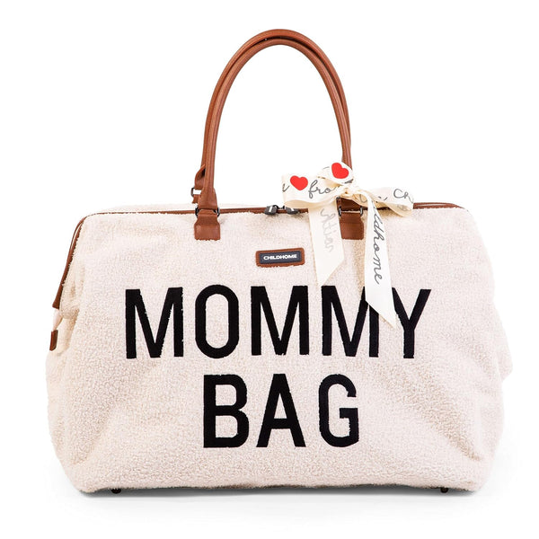 the Original Mommy Bag, Large Baby Diaper Tote Bag, Mommy Hospital Bag, Mommy Travel Bag, (Teddy White)