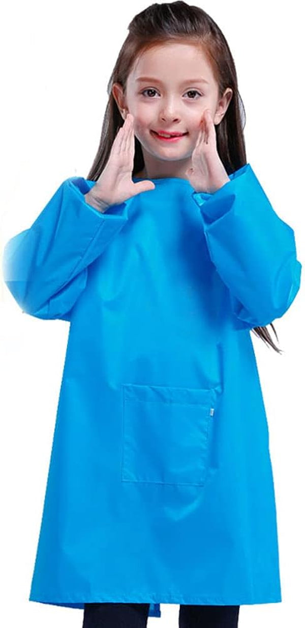 Kids Waterproof Artist Painting Apron, Children'S Art Smock, Long Sleeve Children Apron