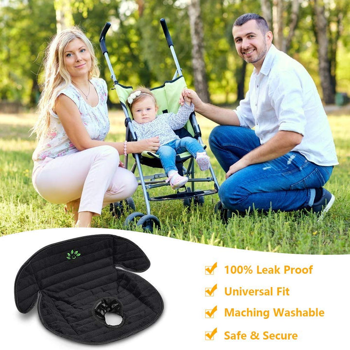 Piddle Pad Car Seat Protector,  Waterproof Liner Potty Training Pads Machine Washable Toddlers Car Seat Baby Infants Saver Cover Mat for Child Stroller, Dinner Chair (Black 2 Pack)