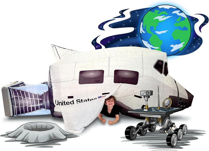 The Original Patented Airfort - Build a Fort in 30 Seconds, Inflatable Fort for Kids, Play Tent for 3-14 Years, a Playhouse Where Imagination Runs Wild, Fan Not Included (Space Shuttle)