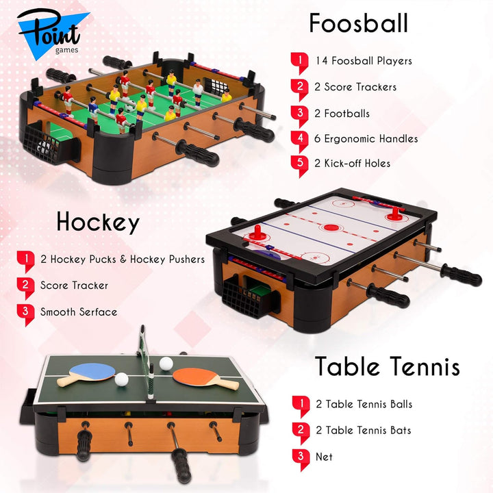 Hockey Table, Mini Table Games for Kids, Arcade Game for Boys & Girls, Great Gift Fro Children Ages 3+