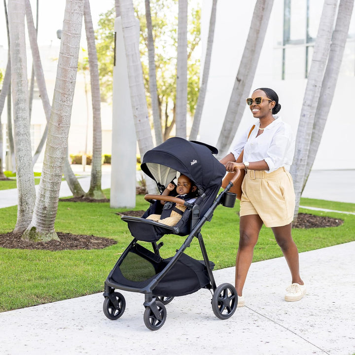 Ginger 4-In-1 Convertible Pramette and Stroller, Height Adjustable Seat, All-Wheel Suspension, Extra Storage – for Newborns and Toddlers (Evergreen)