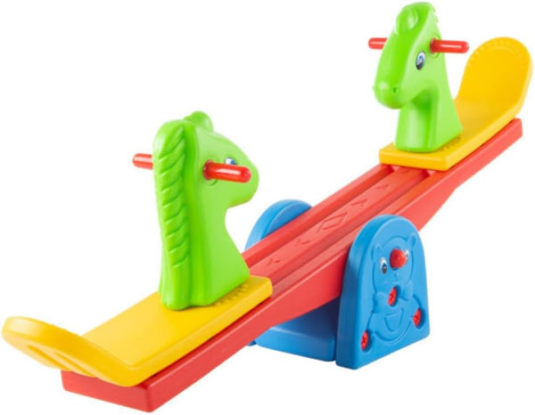 Seesaw – Teeter Totter Backyard or Playroom Equipment with Easy-Grip Handles for Toddlers and Children – Indoor or Outdoor Rocker Toy