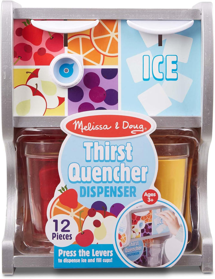 Wooden Thirst Quencher Drink Dispenser with Cups, Juice Inserts, Ice Cubes - FSC Certified