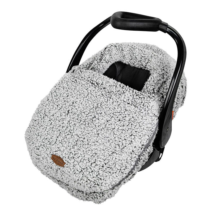 Winter Baby Car Seat Cover - Winter Car Seat Cover for Baby Seat or Stroller - Infant Car Seat Covers with Warm Sherpa Lining - Cuddly Gray