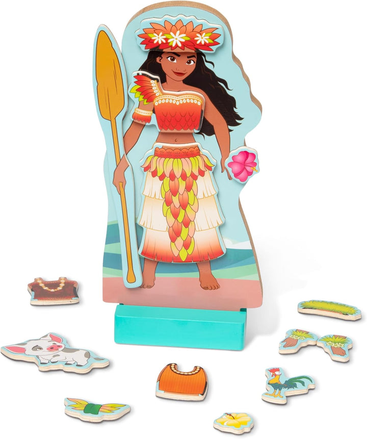 Disney Ariel Magnetic Dress-Up Wooden Doll Pretend Play Set (30+ Pcs)