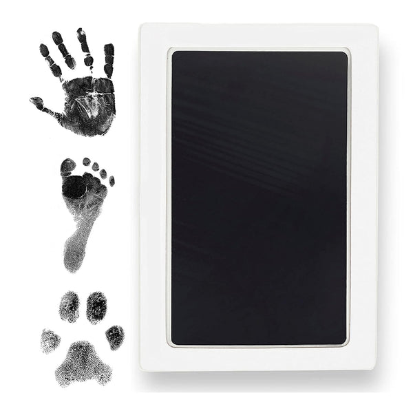 Clean Touch Ink Pad for Baby Handprints and Footprints – Inkless Infant Hand & Foot Stamp – Safe for Babies, Doesn’T Touch Skin – Perfect Family Memory or Gift – Black Print Kit by