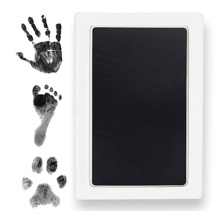 Clean Touch Ink Pad for Baby Handprints and Footprints – Inkless Infant Hand & Foot Stamp – Safe for Babies, Doesn’T Touch Skin – Perfect Family Memory or Gift – Black Print Kit by