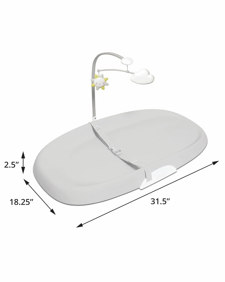 Baby Changing Pad Nursery Style Wipe-Clean Contoured with Cushioned Foam Oat