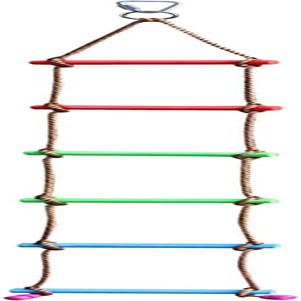 6.6FT Climbing Rope Ninja Ladder for Kids - Kids Ninja Warrior Obstacle Course Accessories - Swing Rope Ladder