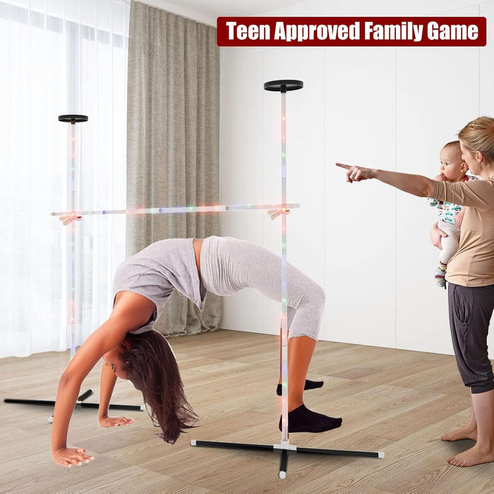Outdoor Games Yard Games for Adult Family Kids, 2 in 1 Limbo Games with Led Light, Perfect for Camping, Beach, Lawn