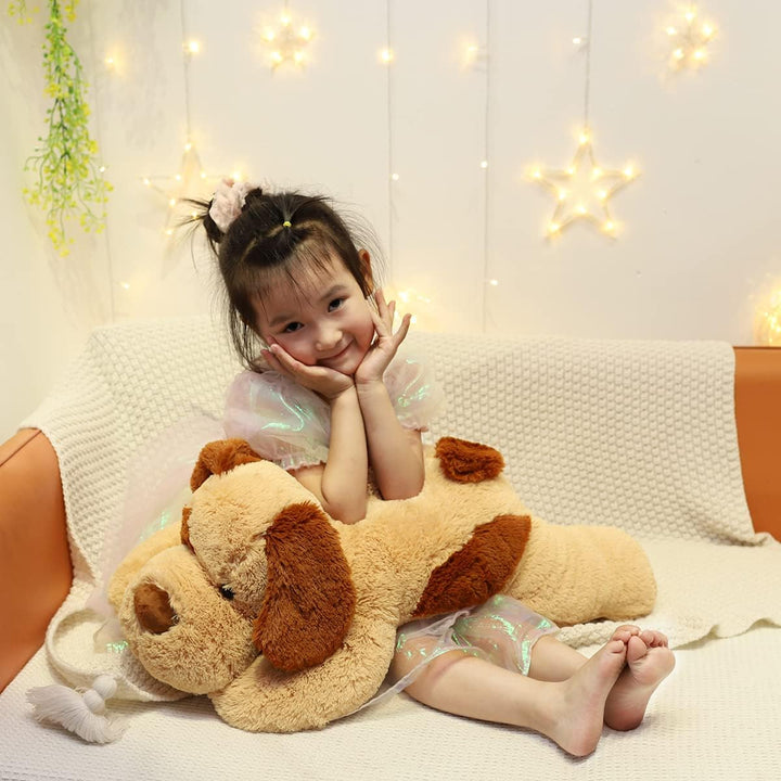 26.8 Inch 5 Lbs Dog Weighted Stuffed Animals, Large Weighted Plush Animal, Cute Plush Toy Pillow, Gifts for Adults, Kids, Boys and Girls