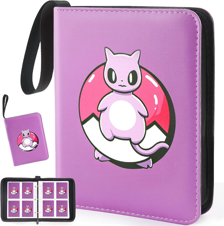 Premium Trading Card Binder 400 Pockets Card Holder with 50 Removable Sleeves, Collection Binder Album Book with Zipper for Game Cards