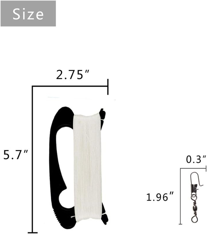 328 Feet Kite Spool 3 Pack, Total 1000 Feet Kite Spool Handle with Line String Winding Board Outdoor Sports Tool with Connector Ready Black,Pack of 3 (3 Pack)