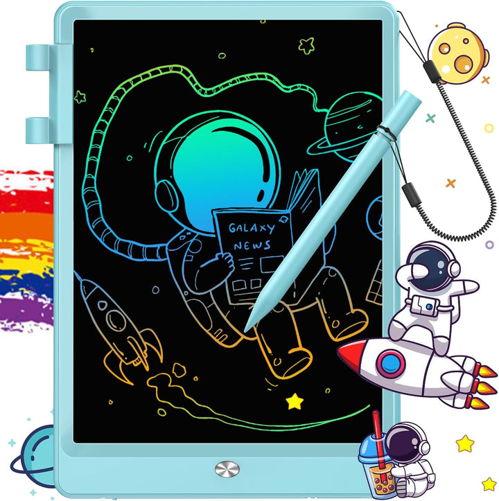 LCD Writing Tablet, Doodle Board Toys Gifts for 3-8 Year Old Girls Boys, 10 Inch Colorful Electronic Board Drawing Pad for Kids, Gifts for Toddler Educational Learning Travel Birthday, Blue