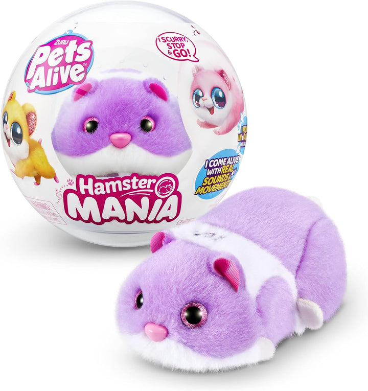 Hamstermania (Blue) by  Hamster, Electronic Pet, 20+ Sounds Interactive, Hamster Ball Toy for Girls and Children