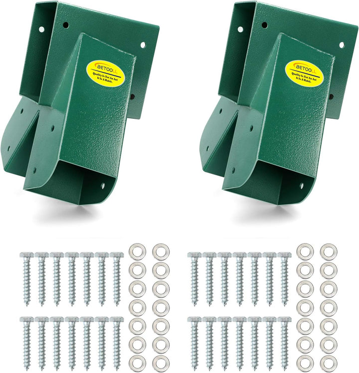 A-Frame 2 Brackets Swing Set Bracket with Mounting Hardware (Green)