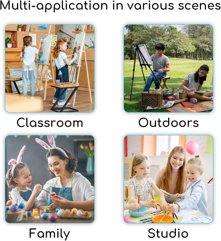 Paint Brushes for Kids: 5 Pcs round Flat & Fan Kids Paintbrush Set for All Purpose - Preschool Toddler Paint Brushes for Acrylic & Washable Paint