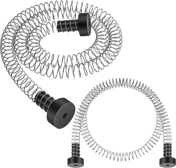 2 Pcs Heavy Duty Stainless Steel Zipline Spring Brake 5.3 Ft Long Zipline Stopper Zip Line Accessories Braking System Stop for 3/16 1/4 5/16 3/8 Inch Wire Kit Backyard