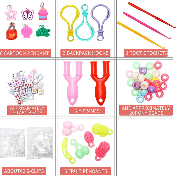 24 Colors Rubber Band Bracelet Kit, Rubberband Bracelet Making Kit for Kids Ages 6+
