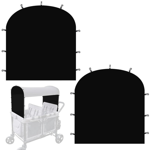 Side Breathable Sunshade Canopy with Clamps,Front and Rear Fence Shields Compatible with Wonderfold Stroller Wagons W2/W4 All Model(2 Pack)
