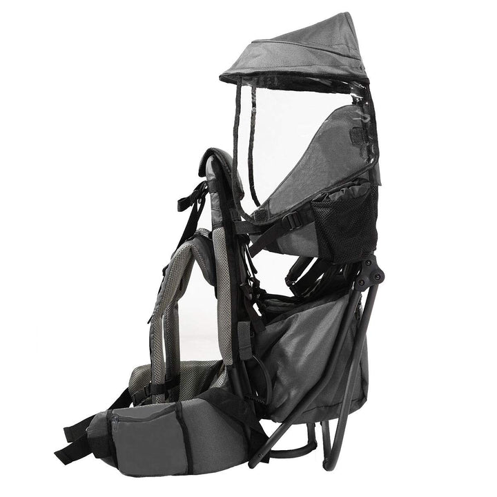 Cross Country Baby Backpack Carrier, Grey, Toddler Hiking Backpack with Comfortable Seat, Adjustable Straps & Belt, Foldable Frame Lightweight Large Capacity Child Carrier for Outdoor