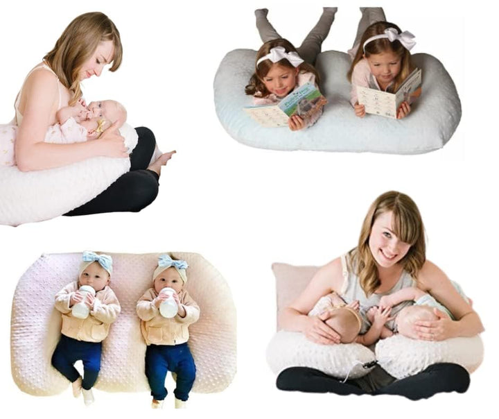 Pillow the 6 Uses in 1 Twin Pillow ! Grey plus Free Travel Bag!