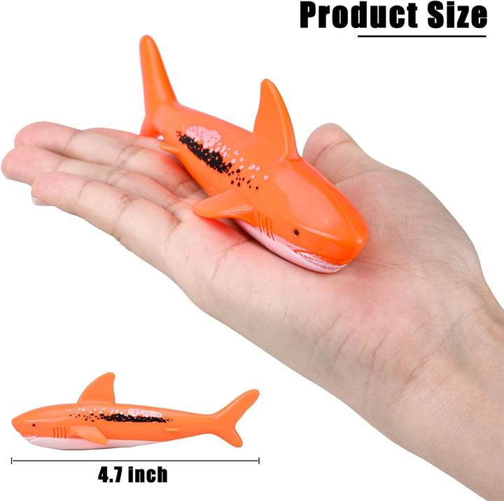 Diving Pool Toy Underwater Swimming Throwing Diving Torpedo Shark,4 Pack