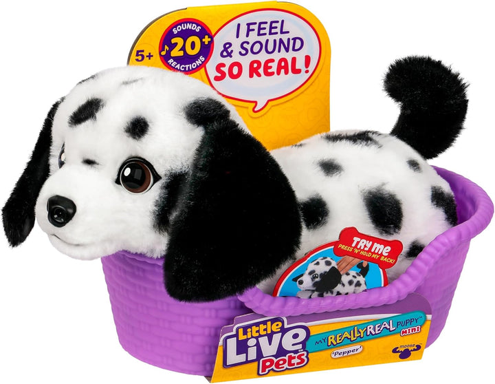 My Really Real Puppy Patches the Beagle, Interactive Realistic Toy Dog with 60+ Sounds and 2-In-1 Bed, Lifelike Puppy for Ages 5+