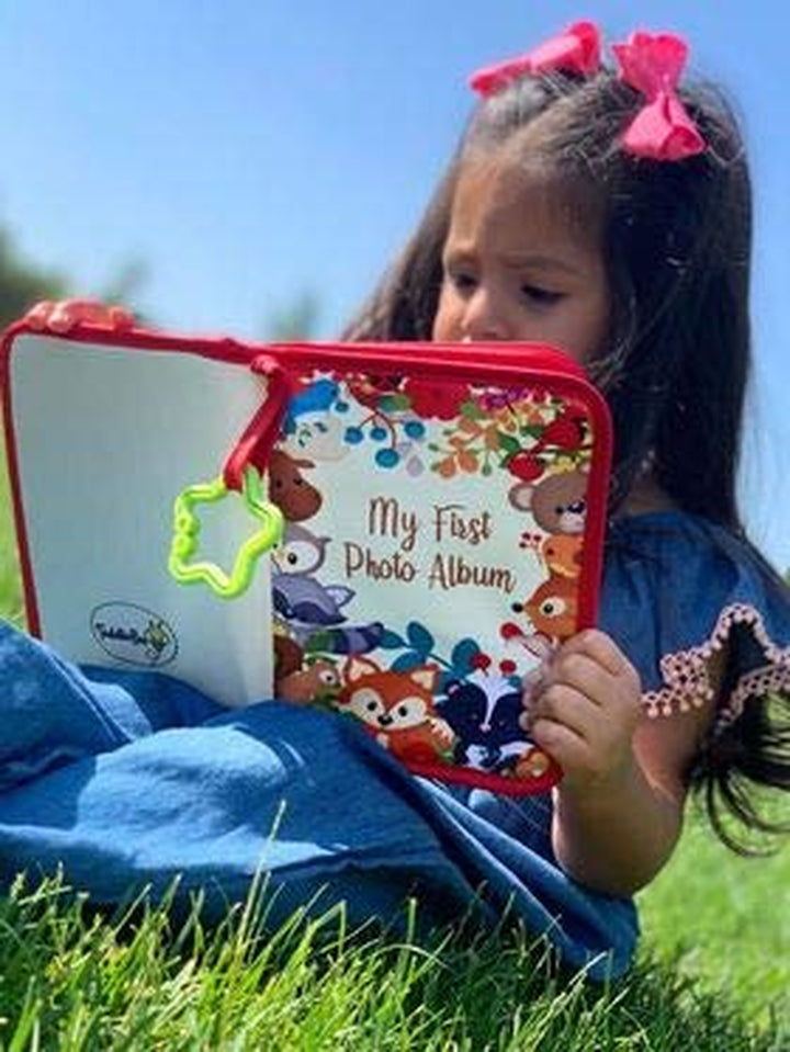 Baby Photo Album - Soft Baby Book First Year Baby Photo Book | My First Book of Photos with Woodland Animals - Baby Album Holds 4X6 Pictures for Memory Album Baby Shower