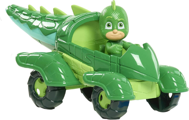 Gekko & Gekko Mobile, 2-Piece Articulated Action Figure and Vehicle Set, Green, Kids Toys for Ages 3 up by