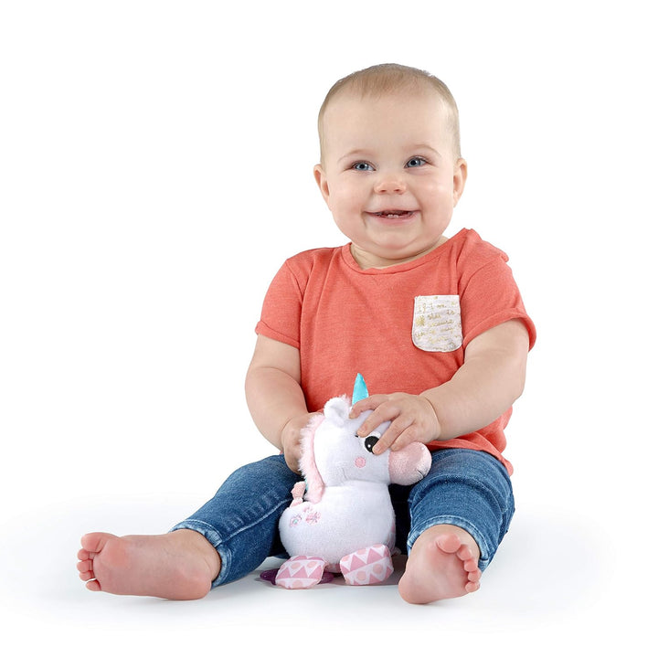 Unicorn Sparkle & Shine Plush Take-Along Stroller or Carrier Toy, Ages 0 Month+, Pink