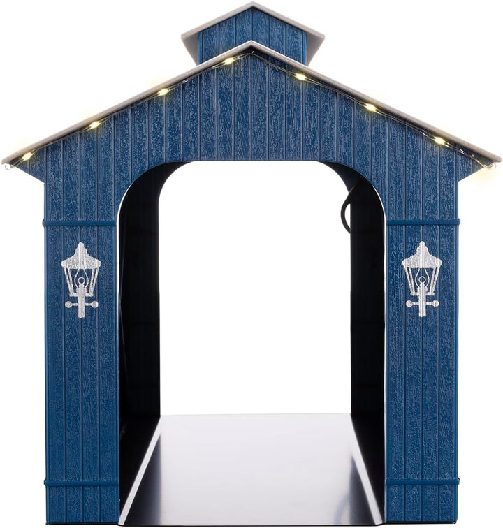 Thomas Kinkade Christmas Plug Expand Play O Gauge Model Train Covered Bridge