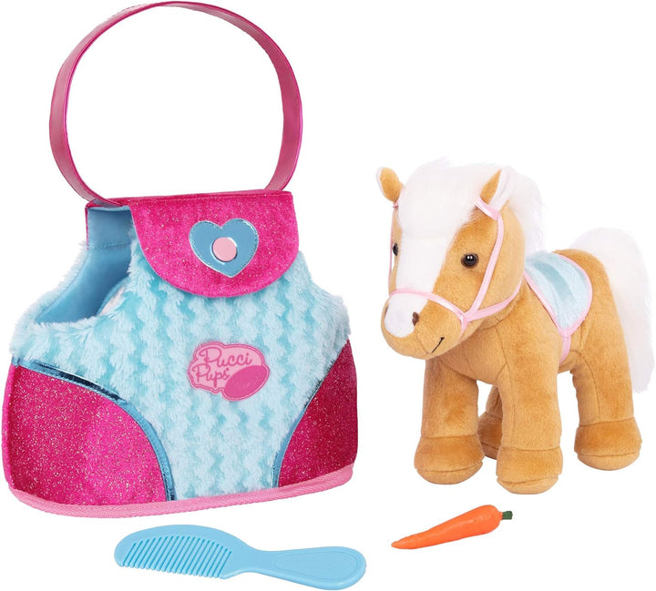 – Plush Horse – Dog Carrier – Heart & Stripes Bag & Pony – Comb & Purse – Stuffed Animal – 2+ Years