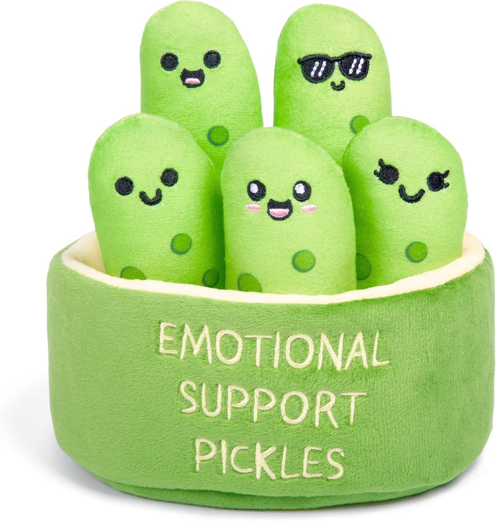 Emotional Support Chicken Nuggets by Relatable, Cuddly Stuffed Animals and Toys, Squishy Toys and Plushies, Great Gift Ideas for Loved Ones of All Ages, Includes 5 Plushies with Carrying Basket