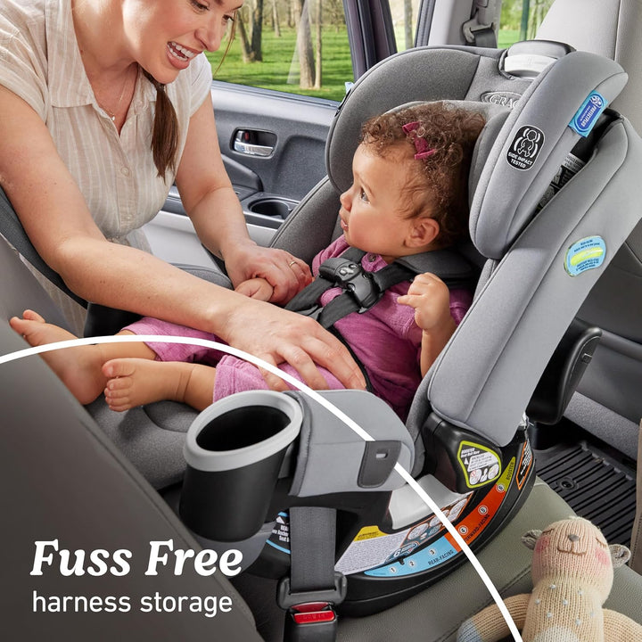 4Ever DLX 4-In-1 Car Seat, Charlie | Infant to Toddler Car Seat, with 10 Years of Use | Rear-Facing, Forward-Facing and Booster Modes | Safe, Comfortable and Convenient