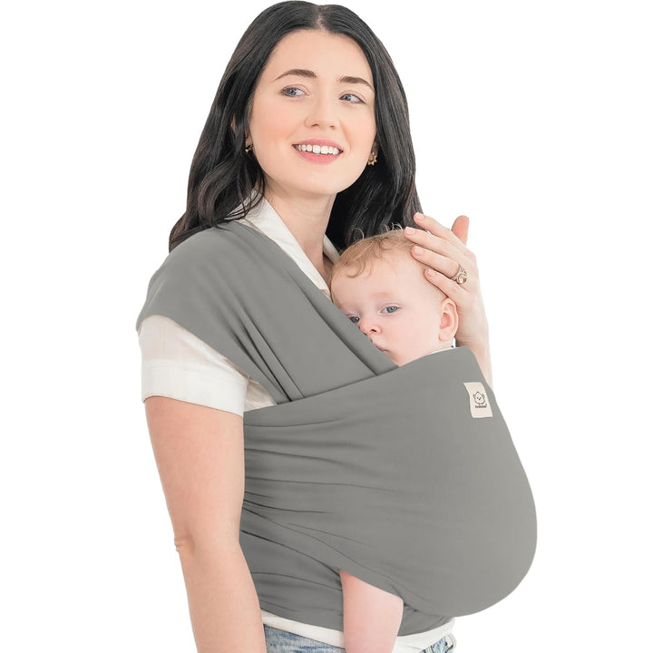Baby Wrap Carrier - All in 1 Original Baby Carrier Newborn to Toddler Sling, Easy to Wear, Hands Free Bonding, Lightweight, Breathable Infant Wraps (Trendy Black)
