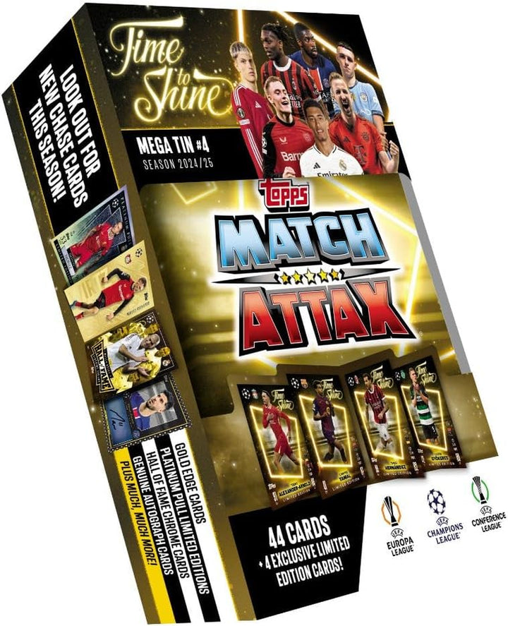 Match Attax 24/25 - Random Mega Tin - Contains 44 Match Attax Cards plus 4 Exclusive Les